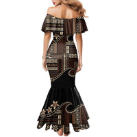 Samoa Siapo Mamanu Family Matching Mermaid Dress and Hawaiian Shirt Waves Motifs LT7 - Polynesian Pride