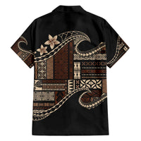 Samoa Siapo Mamanu Family Matching Off The Shoulder Long Sleeve Dress and Hawaiian Shirt Waves Motifs LT7 - Polynesian Pride