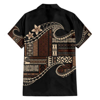 Samoa Siapo Mamanu Family Matching Short Sleeve Bodycon Dress and Hawaiian Shirt Waves Motifs LT7 - Polynesian Pride