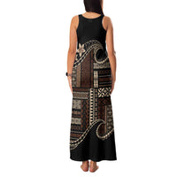 Samoa Siapo Mamanu Family Matching Tank Maxi Dress and Hawaiian Shirt Waves Motifs LT7 - Polynesian Pride