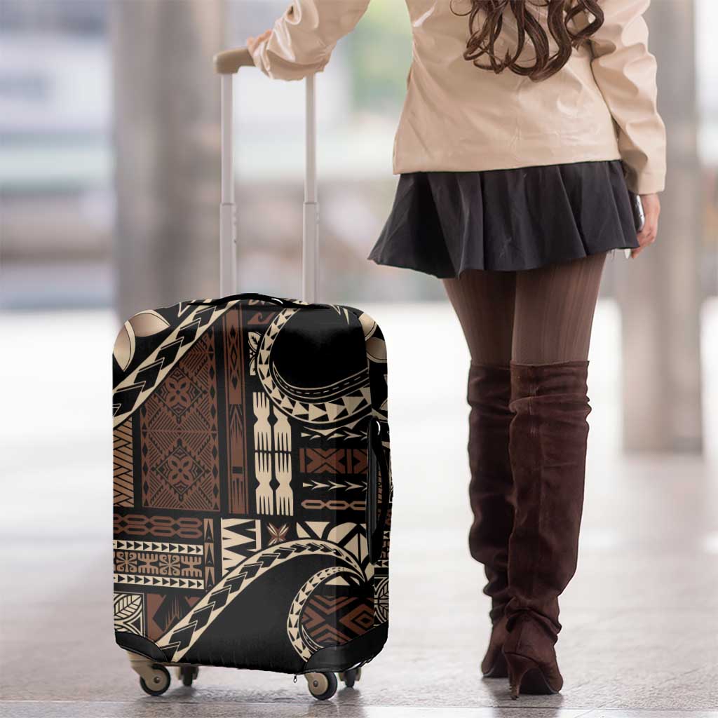 Samoa Siapo Mamanu Luggage Cover Waves Motifs