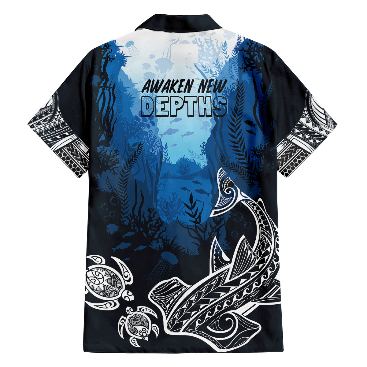 World Ocean Day Pasifika Family Matching Long Sleeve Bodycon Dress and Hawaiian Shirt Awaken New Depths LT7 - Polynesian Pride