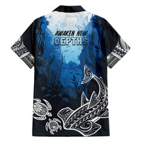 World Ocean Day Pasifika Family Matching Off Shoulder Maxi Dress and Hawaiian Shirt Awaken New Depths LT7 - Polynesian Pride