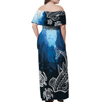 World Ocean Day Pasifika Off Shoulder Maxi Dress Awaken New Depths