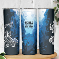 World Ocean Day Pasifika Skinny Tumbler Awaken New Depths LT7 - Polynesian Pride