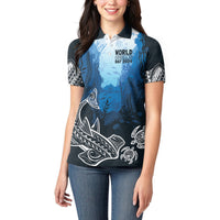 World Ocean Day Pasifika Women Polo Shirt Awaken New Depths