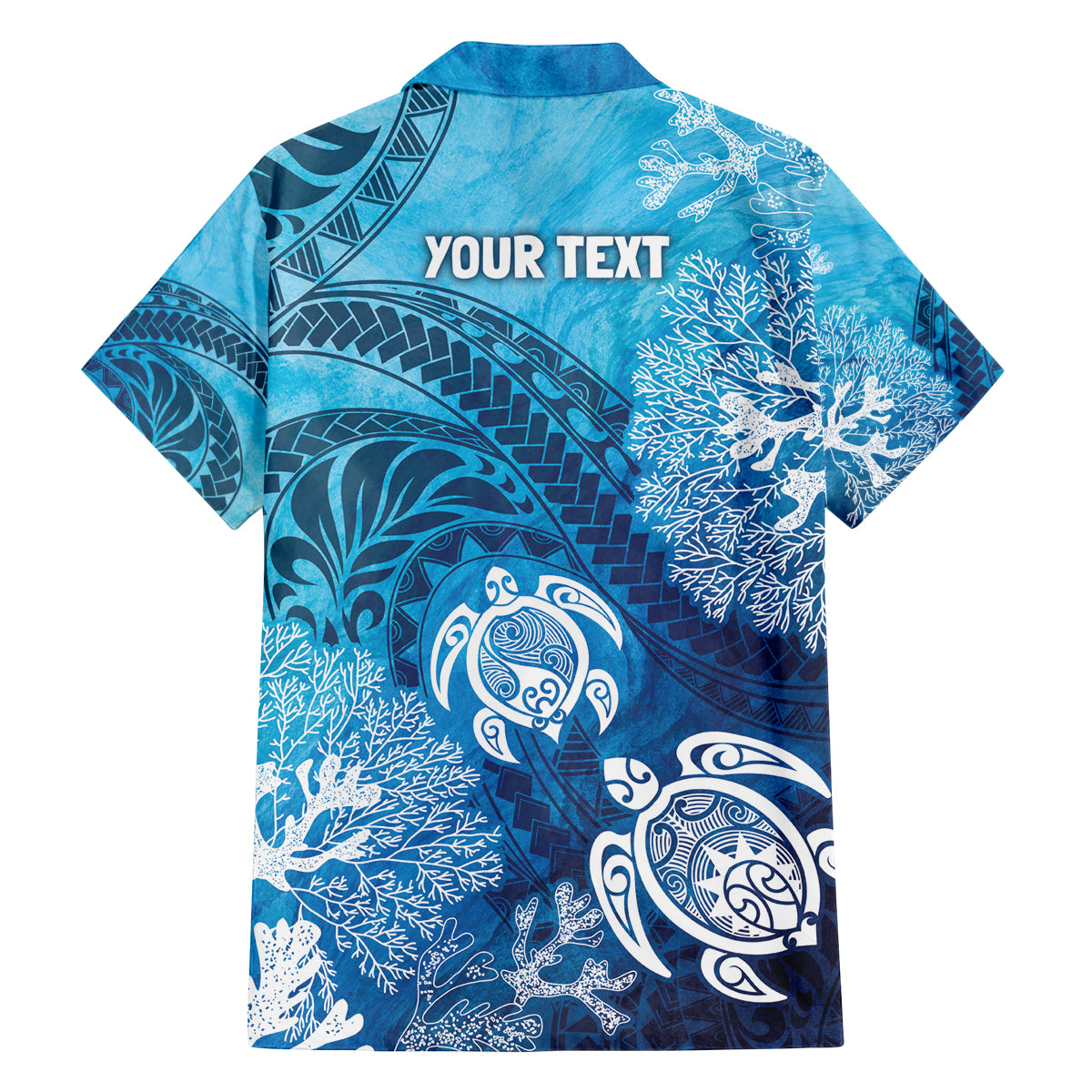 Hawaii World Ocean Day Family Matching Off The Shoulder Long Sleeve Dress and Hawaiian Shirt Kakau Turtles LT7 - Polynesian Pride