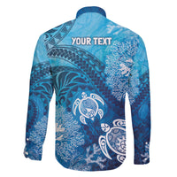Hawaii World Ocean Day Family Matching Off Shoulder Maxi Dress and Hawaiian Shirt Kakau Turtles LT7 - Polynesian Pride