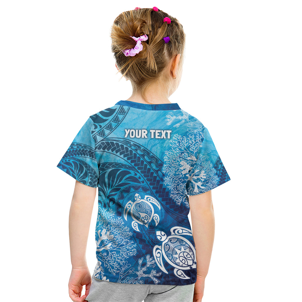 Hawaii World Ocean Day Kid T Shirt Kakau Turtles LT7 - Polynesian Pride