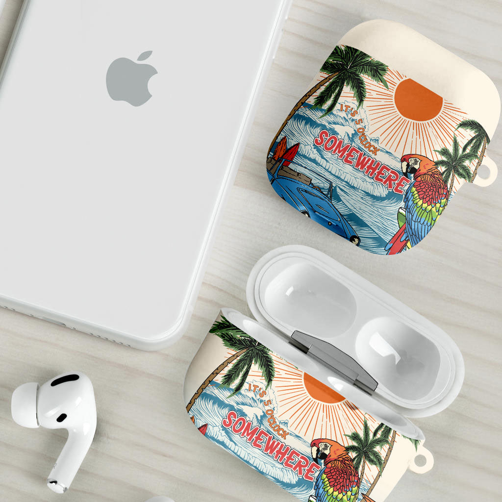 Summer Holiday It's 5 o'clock Somewhere Vintage Hawaii AirPods Case LT7 - Polynesian Pride