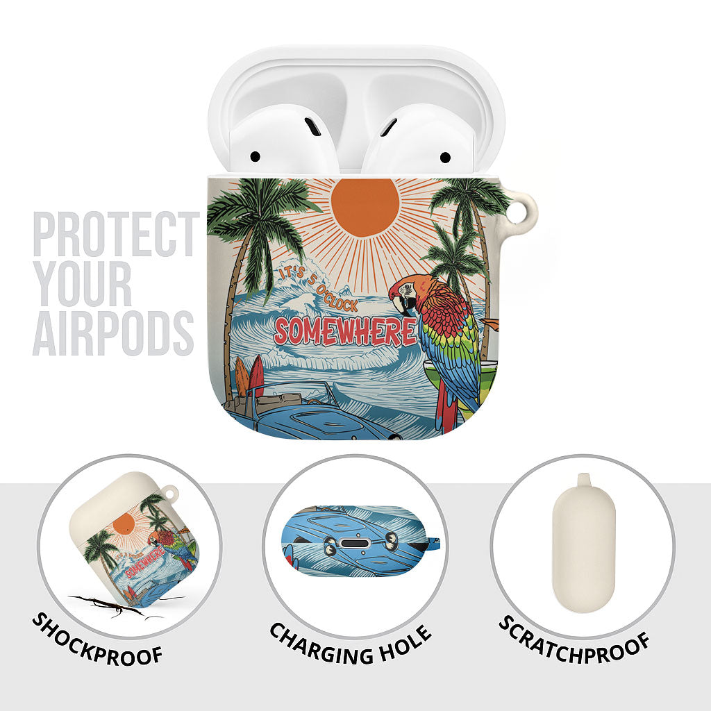 Summer Holiday It's 5 o'clock Somewhere Vintage Hawaii AirPods Case LT7 - Polynesian Pride