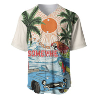 Summer Holiday It's 5 o'clock Somewhere Vintage Hawaii Baseball Jersey