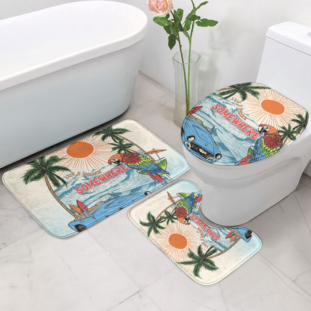 Summer Holiday It's 5 o'clock Somewhere Vintage Hawaii Bathroom Set LT7 - Polynesian Pride