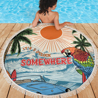 Summer Holiday It's 5 o'clock Somewhere Vintage Hawaii Beach Blanket LT7 - Polynesian Pride