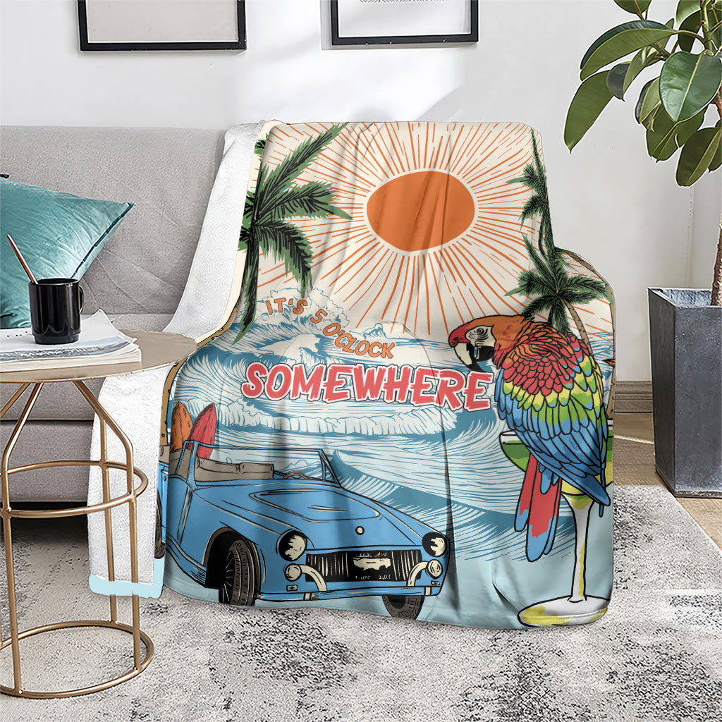 Summer Holiday It's 5 o'clock Somewhere Vintage Hawaii Blanket LT7 - Polynesian Pride