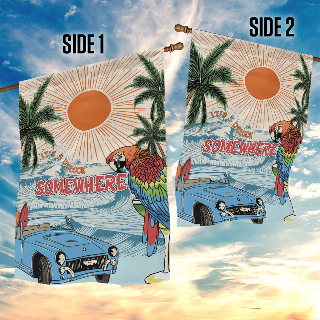 Summer Holiday It's 5 o'clock Somewhere Vintage Hawaii Garden Flag LT7 - Polynesian Pride