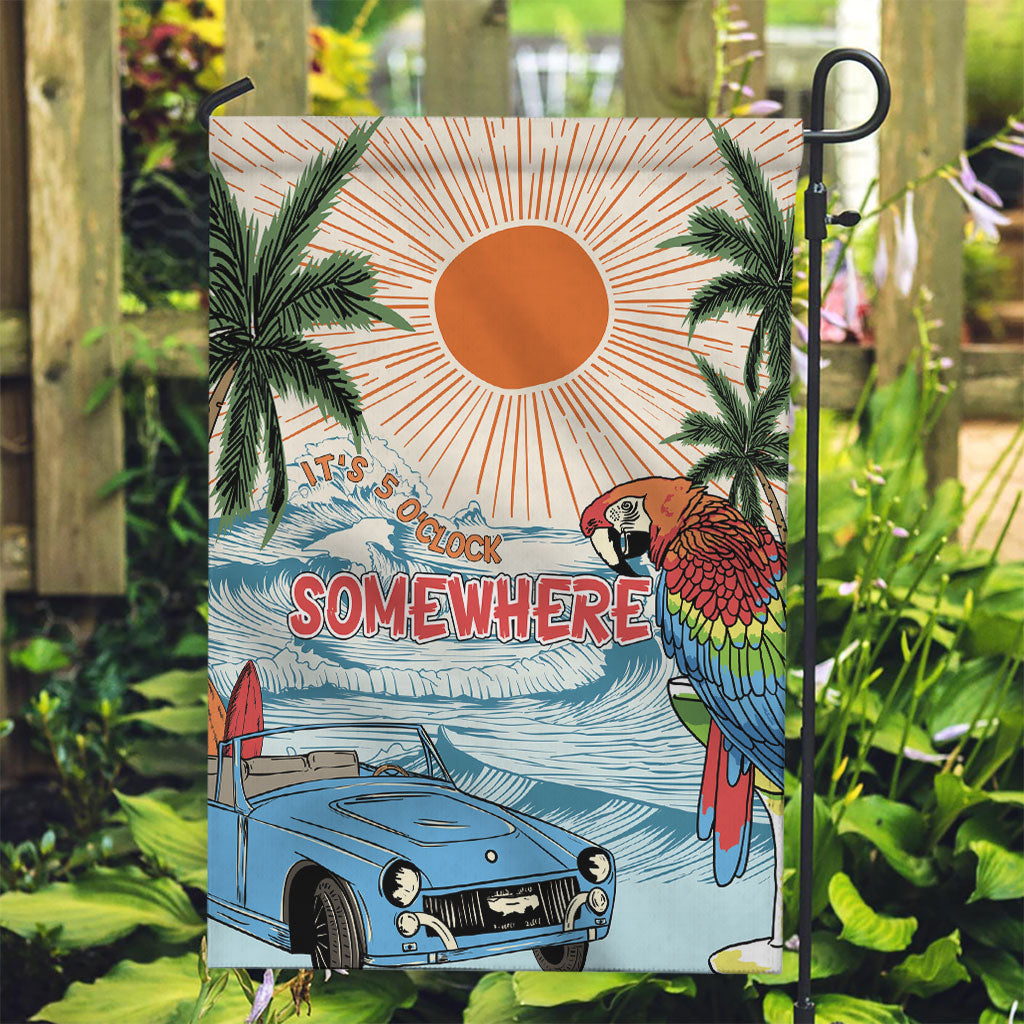 Summer Holiday It's 5 o'clock Somewhere Vintage Hawaii Garden Flag LT7 Garden Flag Colorful - Polynesian Pride