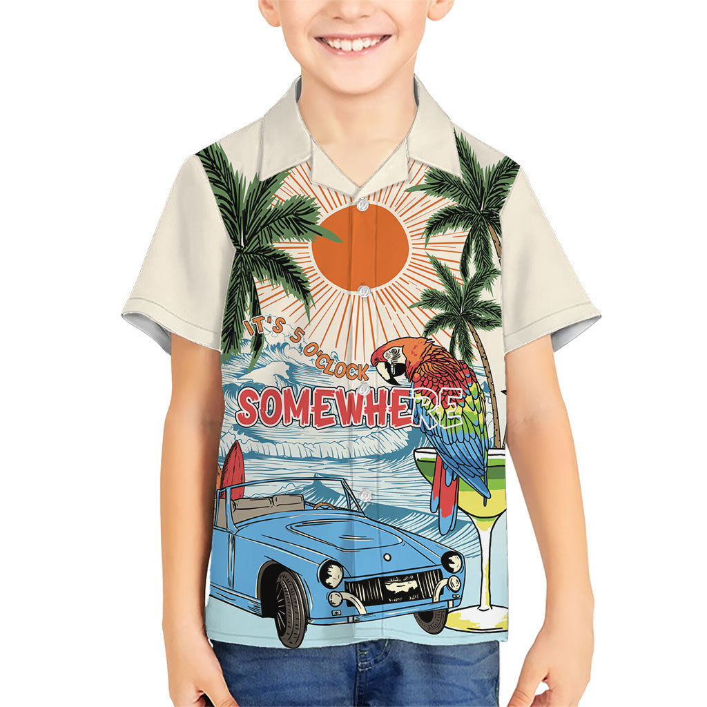 Summer Holiday It's 5 o'clock Somewhere Vintage Hawaii Hawaiian Shirt