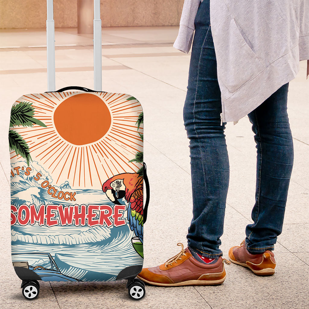 Summer Holiday It's 5 o'clock Somewhere Vintage Hawaii Luggage Cover LT7 Colorful - Polynesian Pride