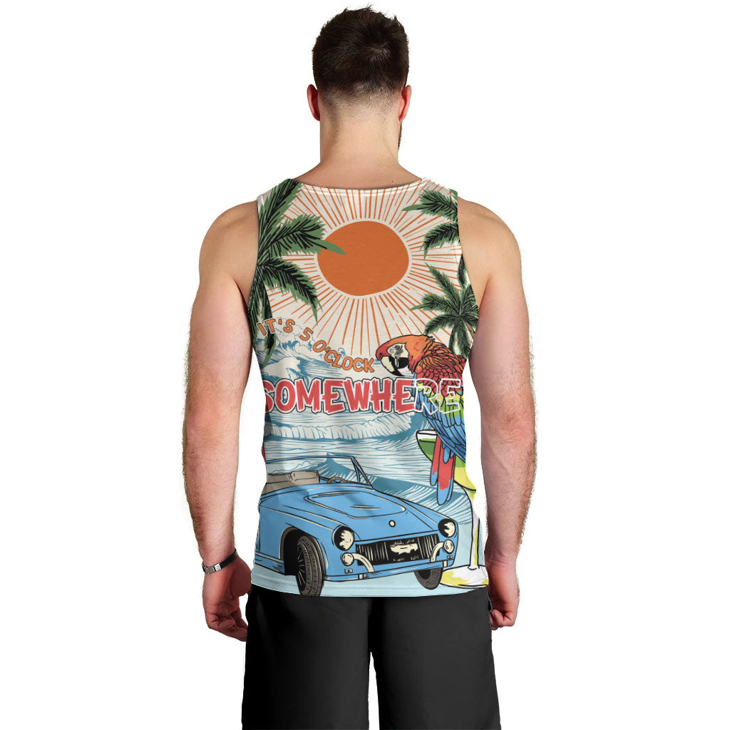 Summer Holiday It's 5 o'clock Somewhere Vintage Hawaii Men Tank Top LT7 - Polynesian Pride