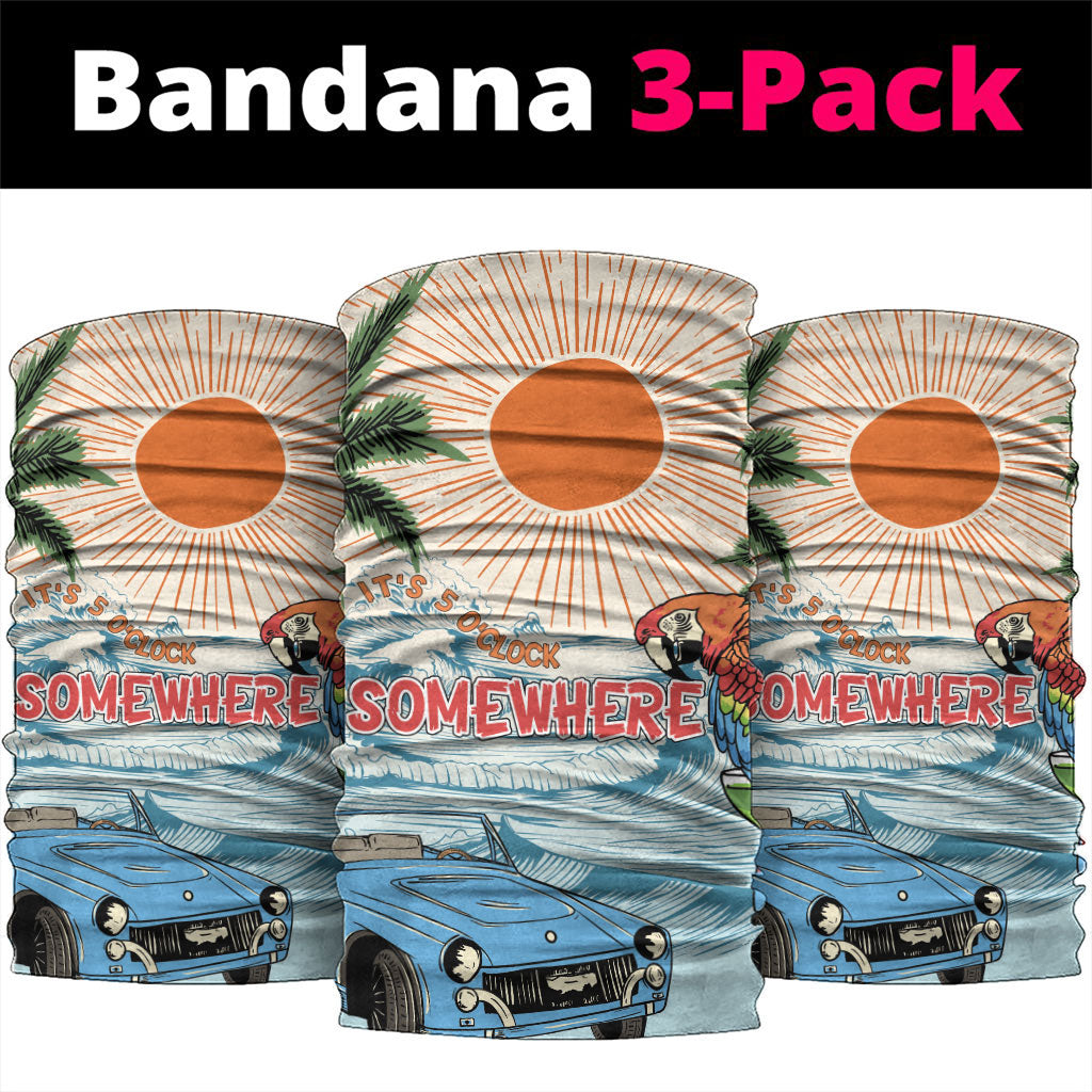 Summer Holiday It's 5 o'clock Somewhere Vintage Hawaii Neck Gaiter LT7 package One Size: 25*50cm Colorful - Polynesian Pride