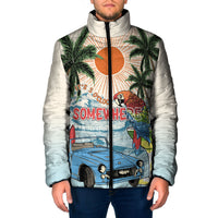 Summer Holiday It's 5 o'clock Somewhere Vintage Hawaii Padded Jacket LT7 Men Colorful - Polynesian Pride