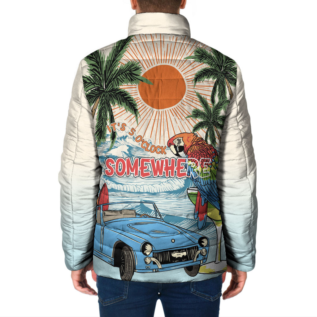 Summer Holiday It's 5 o'clock Somewhere Vintage Hawaii Padded Jacket LT7 - Polynesian Pride