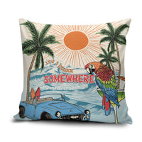 Summer Holiday It's 5 o'clock Somewhere Vintage Hawaii Pillow Cover
