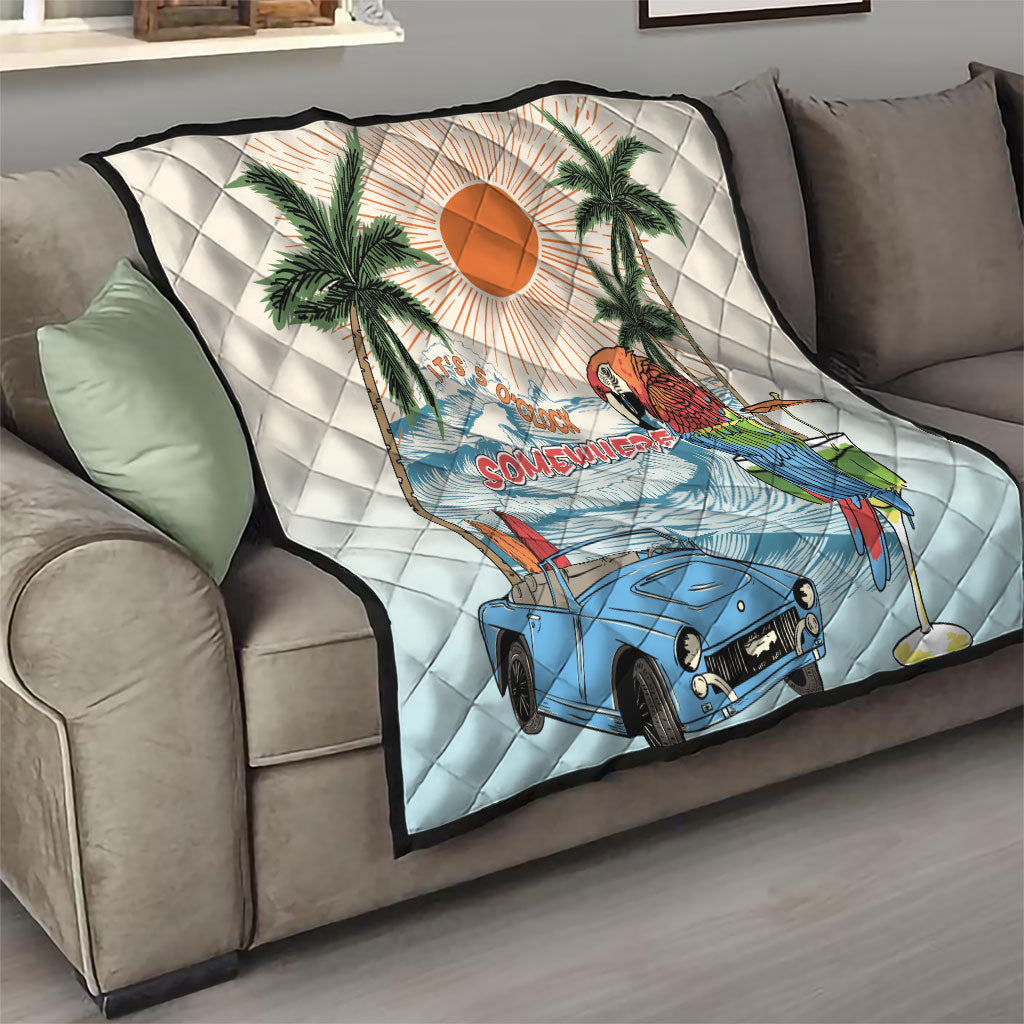 Summer Holiday It's 5 o'clock Somewhere Vintage Hawaii Quilt LT7 - Polynesian Pride