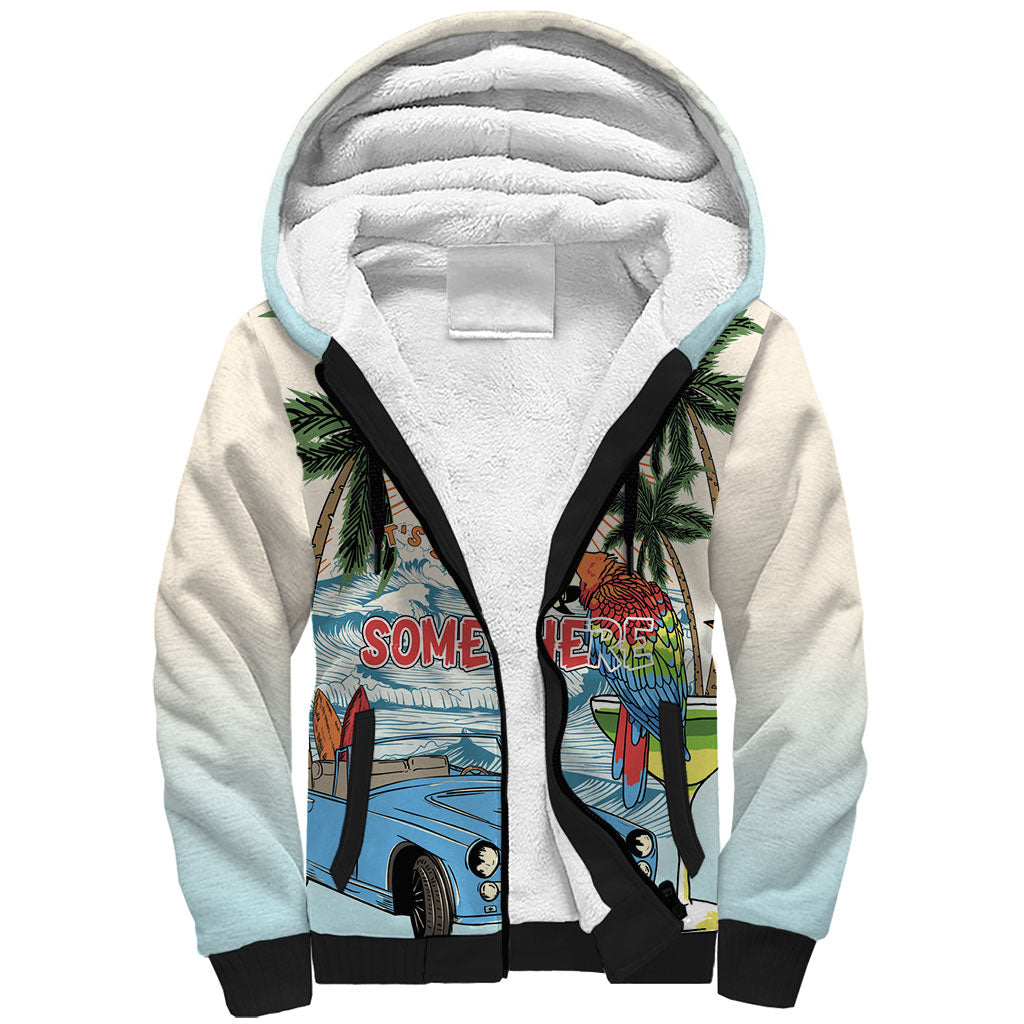 Summer Holiday It's 5 o'clock Somewhere Vintage Hawaii Sherpa Hoodie LT7 Unisex Colorful - Polynesian Pride