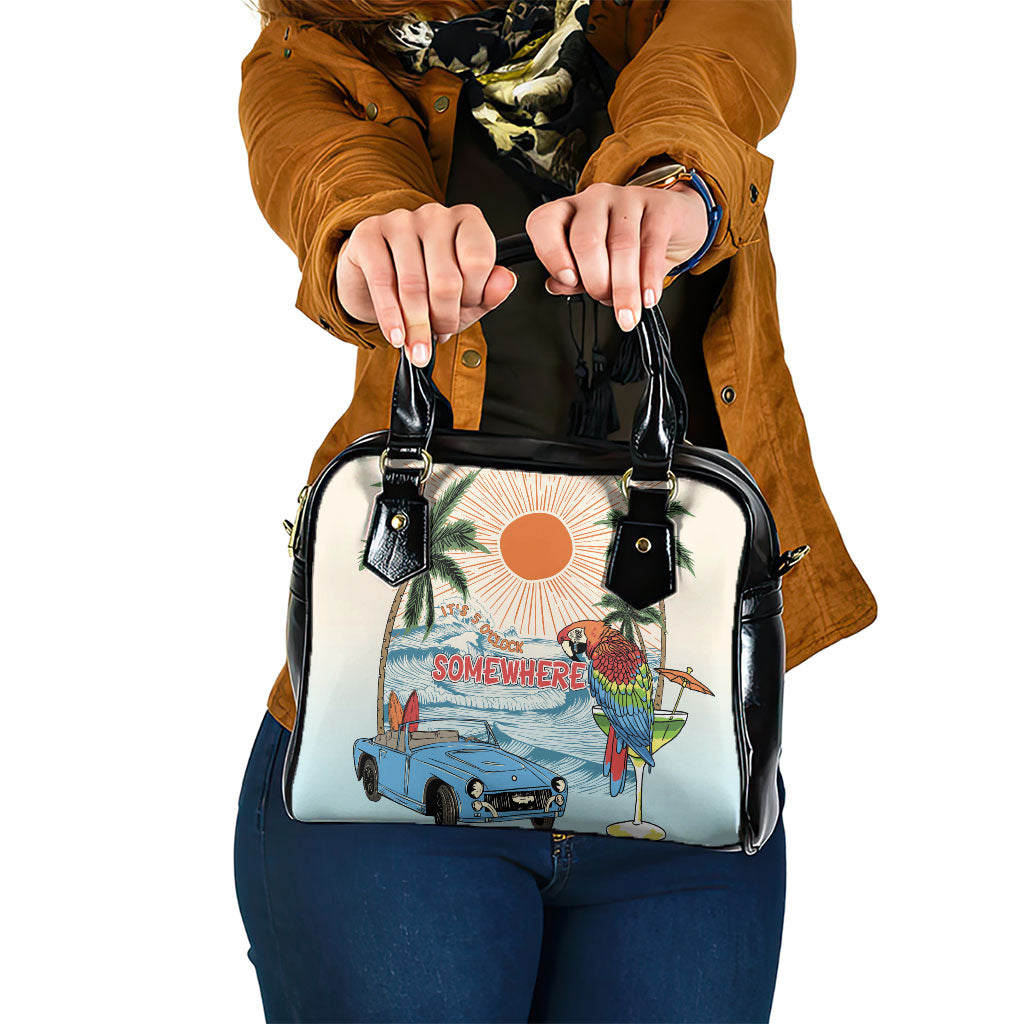 Summer Holiday It's 5 o'clock Somewhere Vintage Hawaii Shoulder Handbag LT7 One Size Colorful - Polynesian Pride