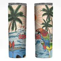 Summer Holiday It's 5 o'clock Somewhere Vintage Hawaii Skinny Tumbler LT7 Colorful - Polynesian Pride
