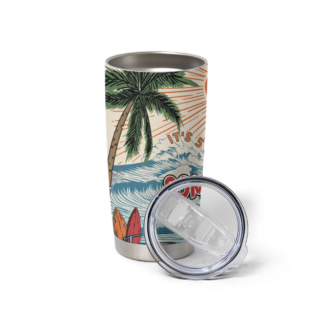 Summer Holiday It's 5 o'clock Somewhere Vintage Hawaii Tumbler Cup