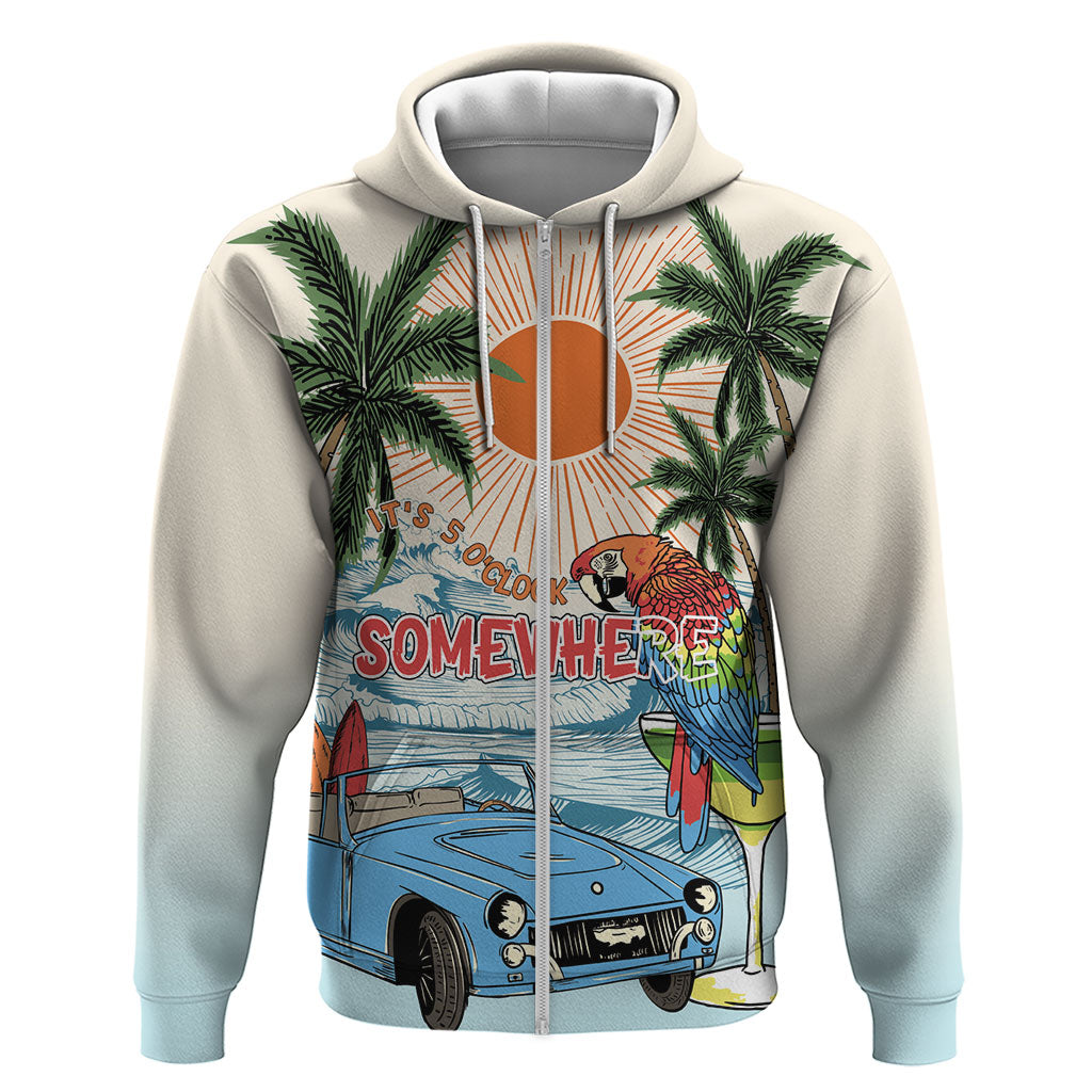 Summer Holiday It's 5 o'clock Somewhere Vintage Hawaii Zip Hoodie LT7 Zip Hoodie Colorful - Polynesian Pride