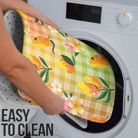Aloha Hawaii Palaka Print Mango Plumeria Bathroom Set Tropical Vibes LT7 - Polynesian Pride