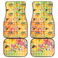 Aloha Hawaii Palaka Print Mango Plumeria Car Mats Tropical Vibes LT7 - Polynesian Pride