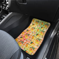 Aloha Hawaii Palaka Print Mango Plumeria Car Mats Tropical Vibes LT7 - Polynesian Pride