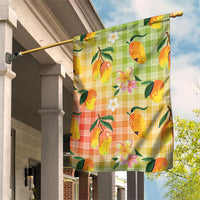 Aloha Hawaii Palaka Print Mango Plumeria Garden Flag Tropical Vibes LT7 House Flag Multicolor - Polynesian Pride