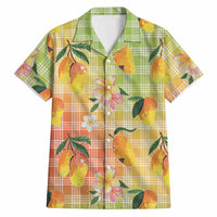 Aloha Hawaii Palaka Print Mango Plumeria Hawaiian Shirt Tropical Vibes LT7 Multicolor - Polynesian Pride