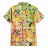 Aloha Hawaii Palaka Print Mango Plumeria Hawaiian Shirt Tropical Vibes LT7 - Polynesian Pride