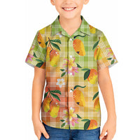 Aloha Hawaii Palaka Print Mango Plumeria Hawaiian Shirt Tropical Vibes LT7 - Polynesian Pride