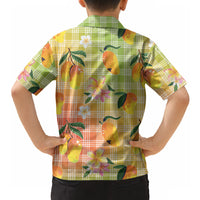 Aloha Hawaii Palaka Print Mango Plumeria Hawaiian Shirt Tropical Vibes LT7 - Polynesian Pride