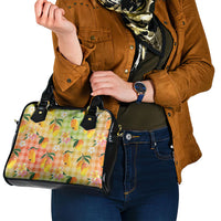 Aloha Hawaii Palaka Print Mango Plumeria Shoulder Handbag Tropical Vibes LT7 - Polynesian Pride