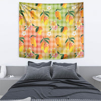 Aloha Hawaii Palaka Print Mango Plumeria Tapestry Tropical Vibes LT7 - Polynesian Pride