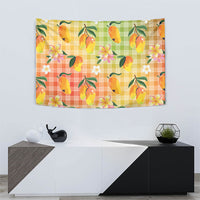 Aloha Hawaii Palaka Print Mango Plumeria Tapestry Tropical Vibes LT7 - Polynesian Pride