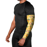 Aloha Hawaii Palaka Print Mango Plumeria Arm Sleeves Fresh Lemon LT7 - Polynesian Pride