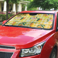 Aloha Hawaii Palaka Print Mango Plumeria Auto Sun Shade Fresh Lemon LT7 - Polynesian Pride