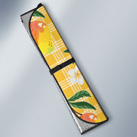 Aloha Hawaii Palaka Print Mango Plumeria Auto Sun Shade Fresh Lemon LT7 - Polynesian Pride