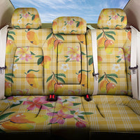 Aloha Hawaii Palaka Print Mango Plumeria Back Car Seat Cover Fresh Lemon LT7 One Size Yellow - Polynesian Pride