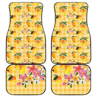 Aloha Hawaii Palaka Print Mango Plumeria Car Mats Fresh Lemon LT7 - Polynesian Pride